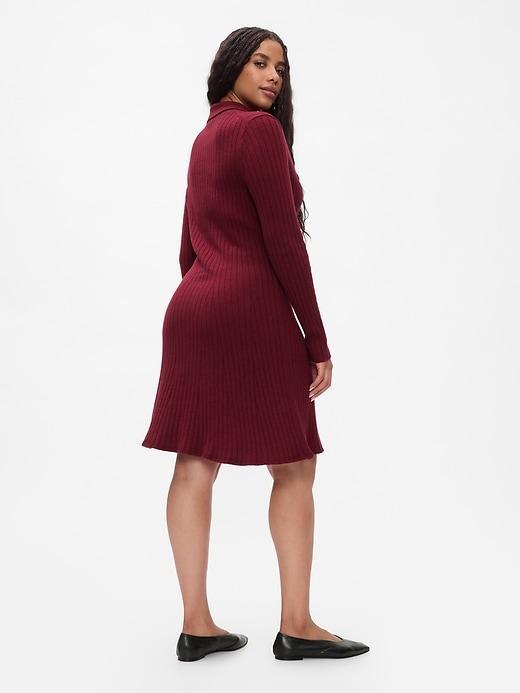 CashSoft Polo Sweater Mini Dress Product Image