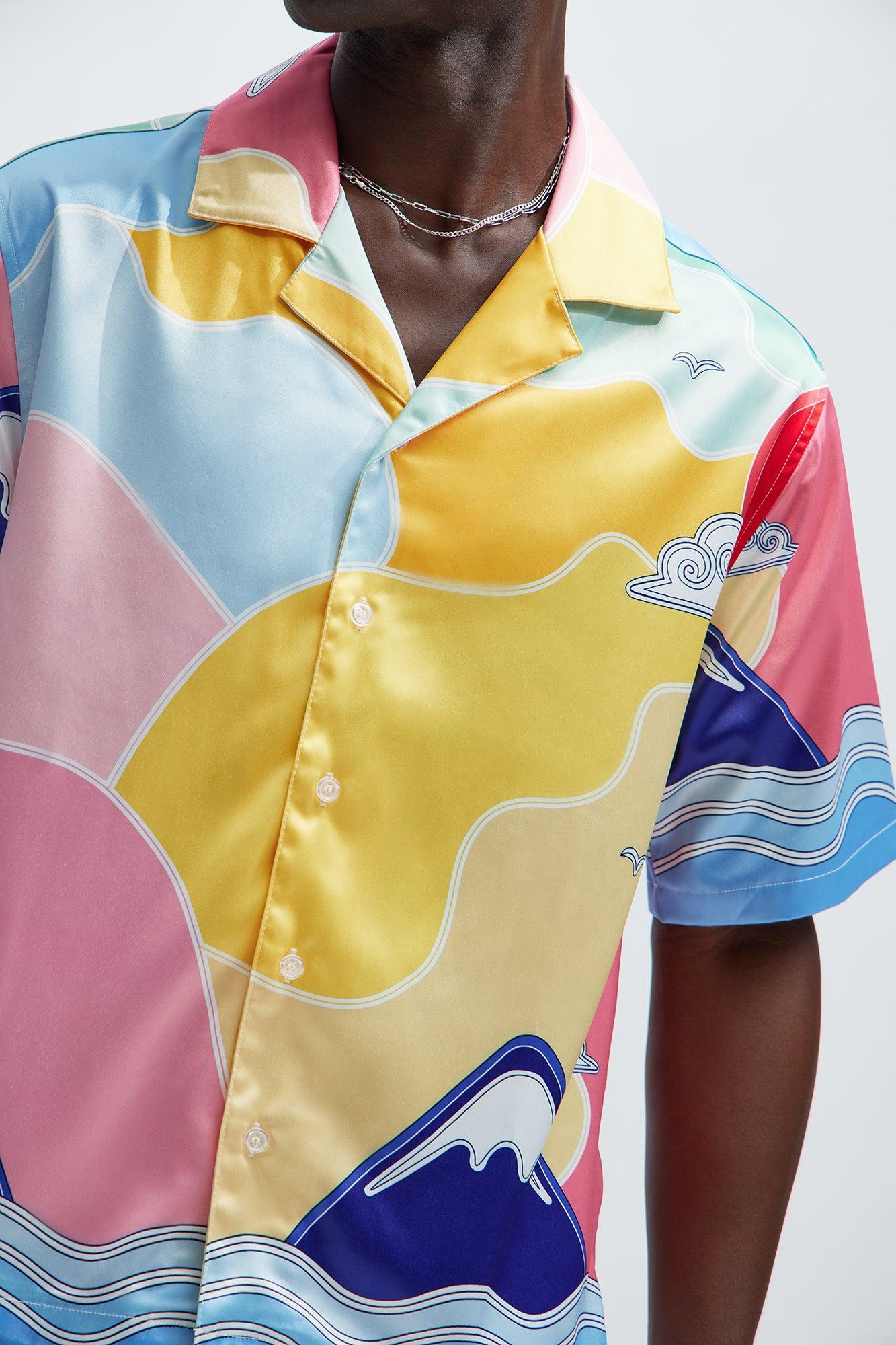 Mount Fuji Shirt - Pink/combo Product Image