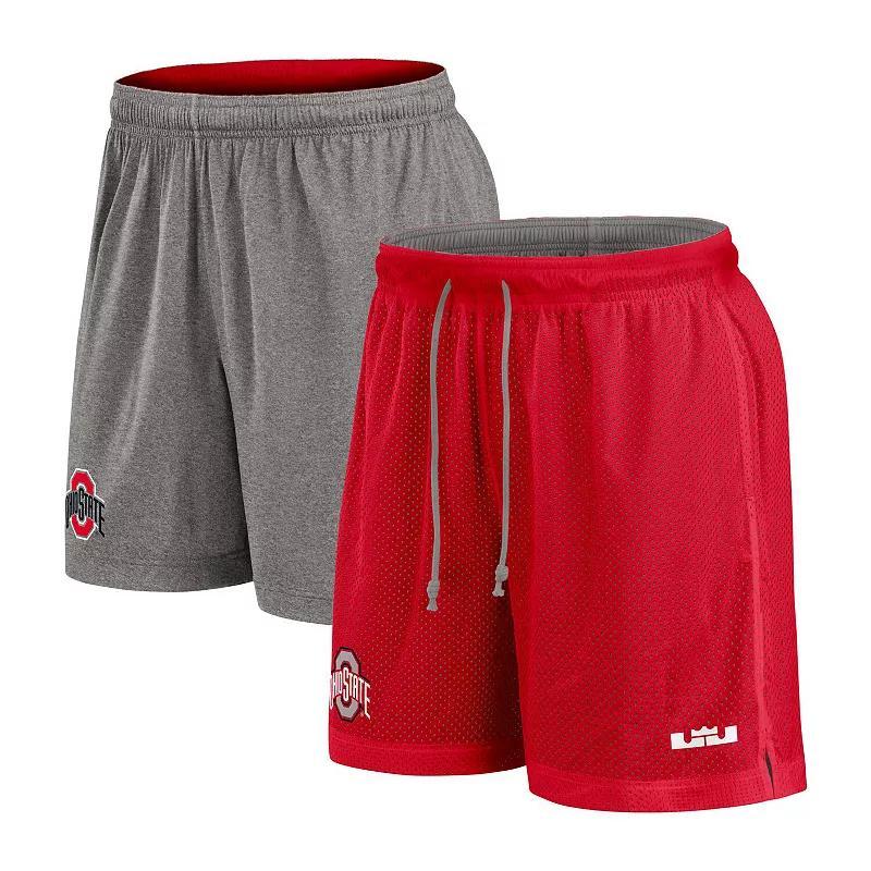 Men's Nike Purple/Heather Gray LSU Tigers Player Reversible Shorts, Size: Medium Product Image