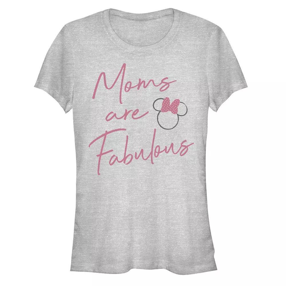 Disney's Minnie Mouse Moms Are Fabulous Juniors' Graphic Tee, Women's, Size: XL, Athletic Grey Product Image