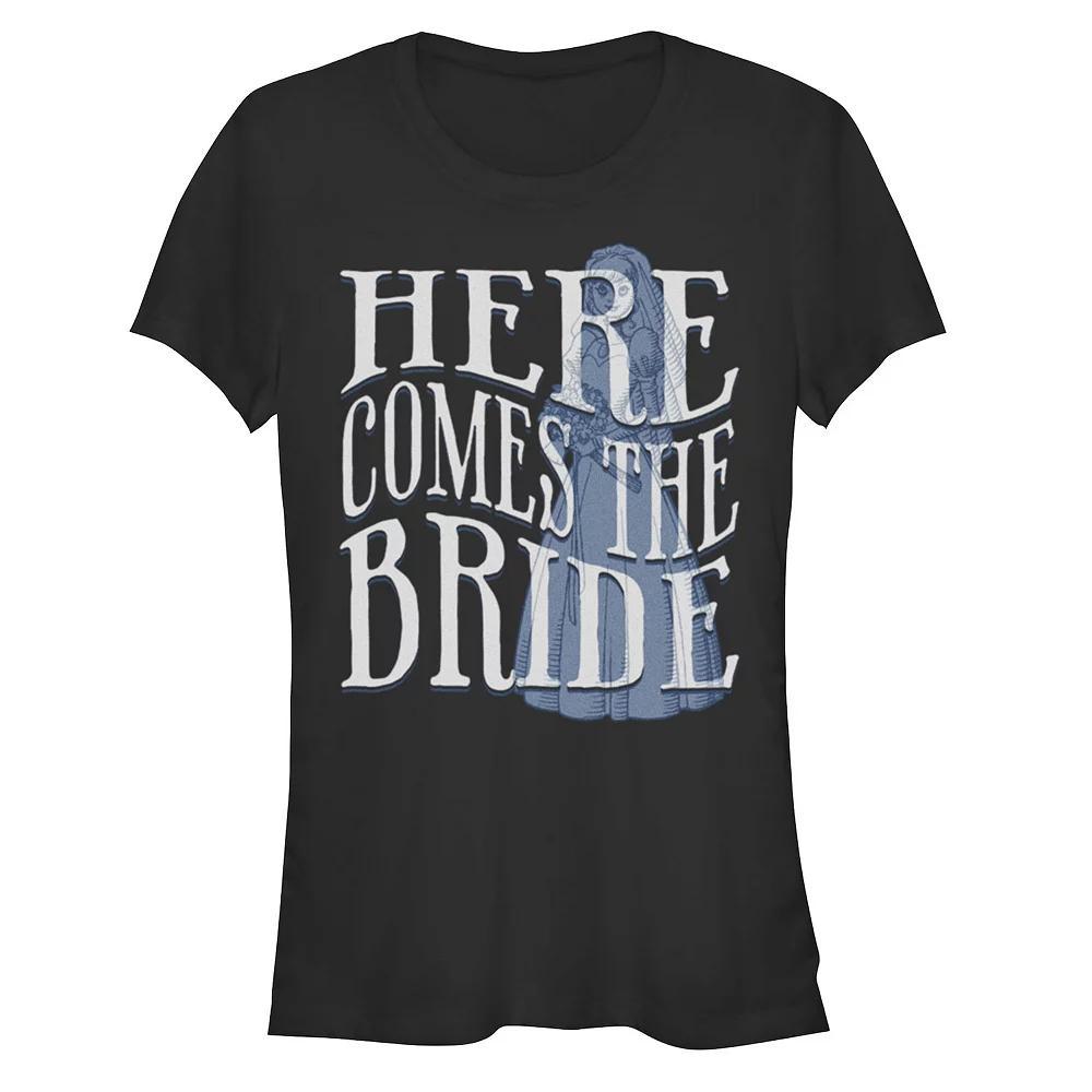 Disney's The Haunted Mansion Women's Here Comes The Bride Tee, Girl's, Size: XL, Black Product Image