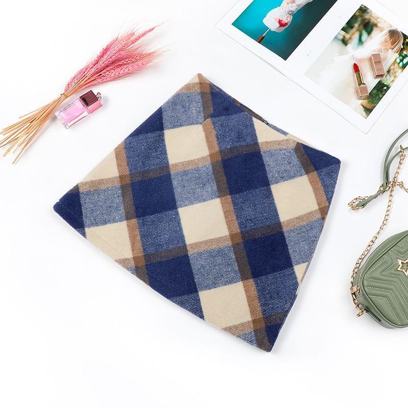 High Rise Plaid Mini Pencil Skirt Product Image