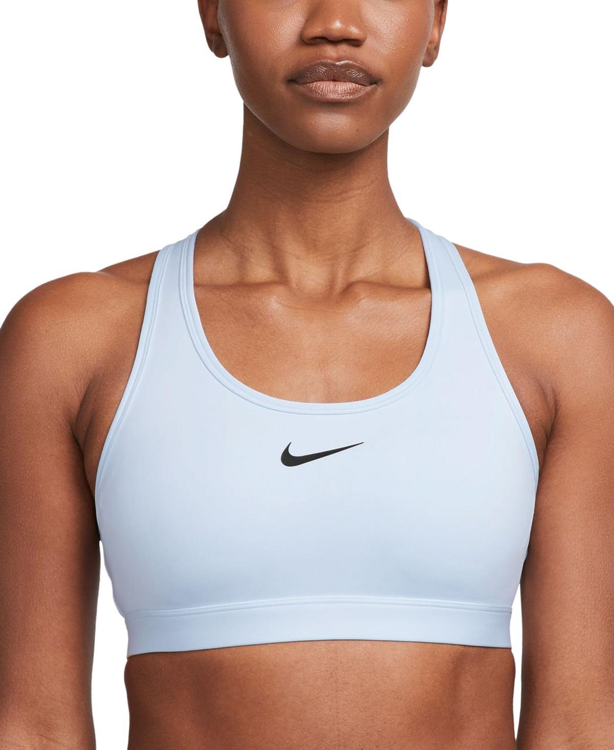 Nike Women's Swoosh Medium Support Sports Bra in White/White Size 2XL 100% Polyester/Spandex Product Image
