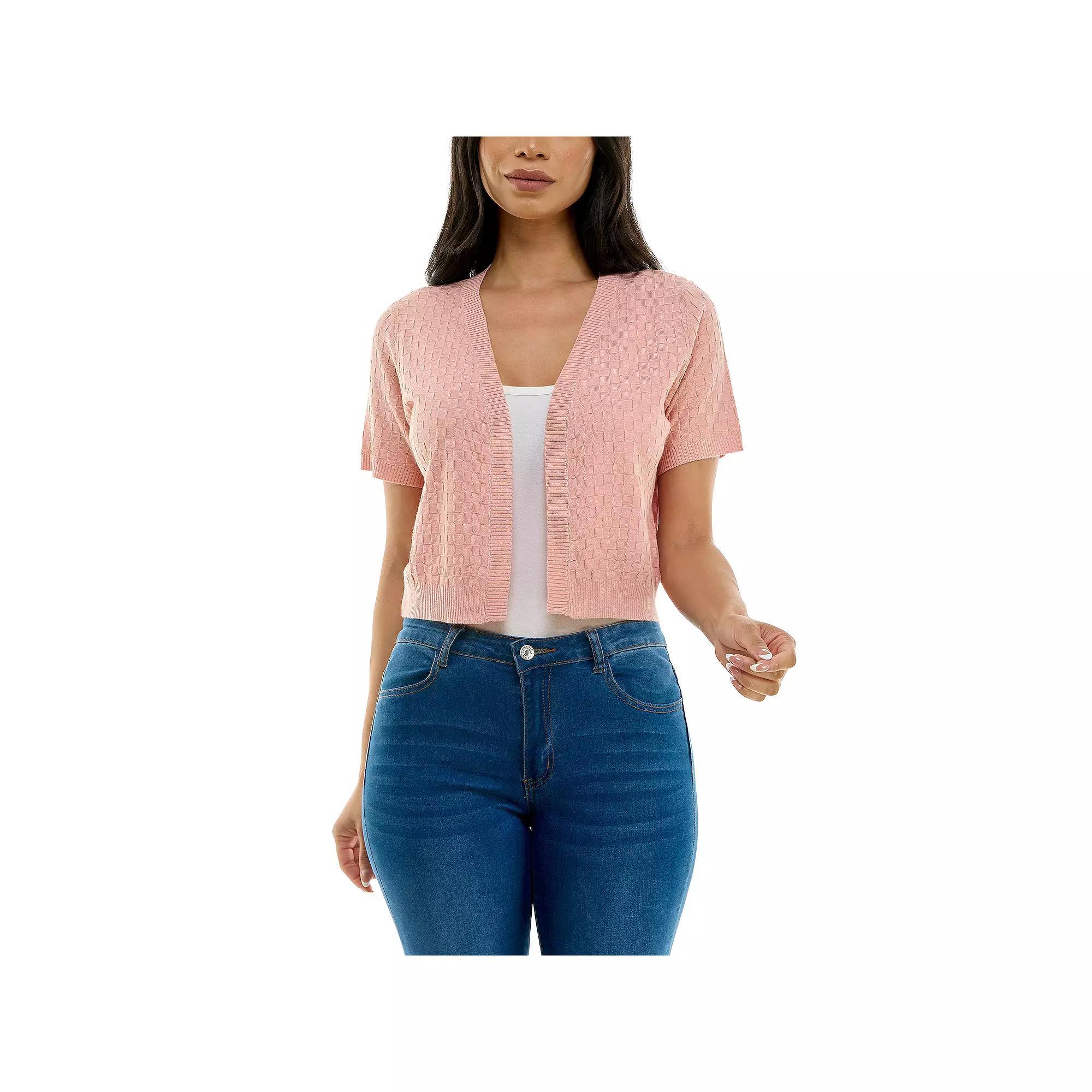 Womens Nina Leonard Box Knit Bolero Cardigan Product Image