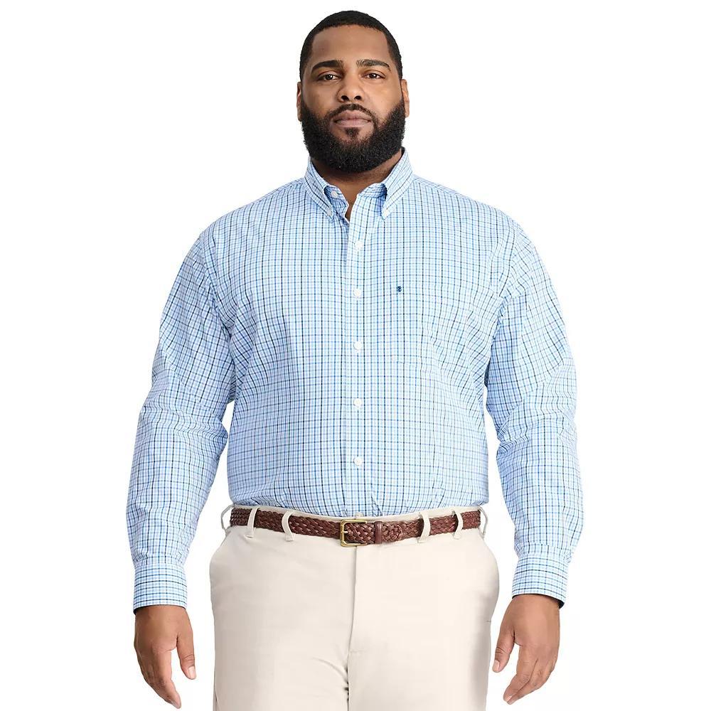 Big & Tall IZOD Performance Long Sleeve Plaid Button Down Shirt, Men's, Size: 3XB, Turkish Product Image