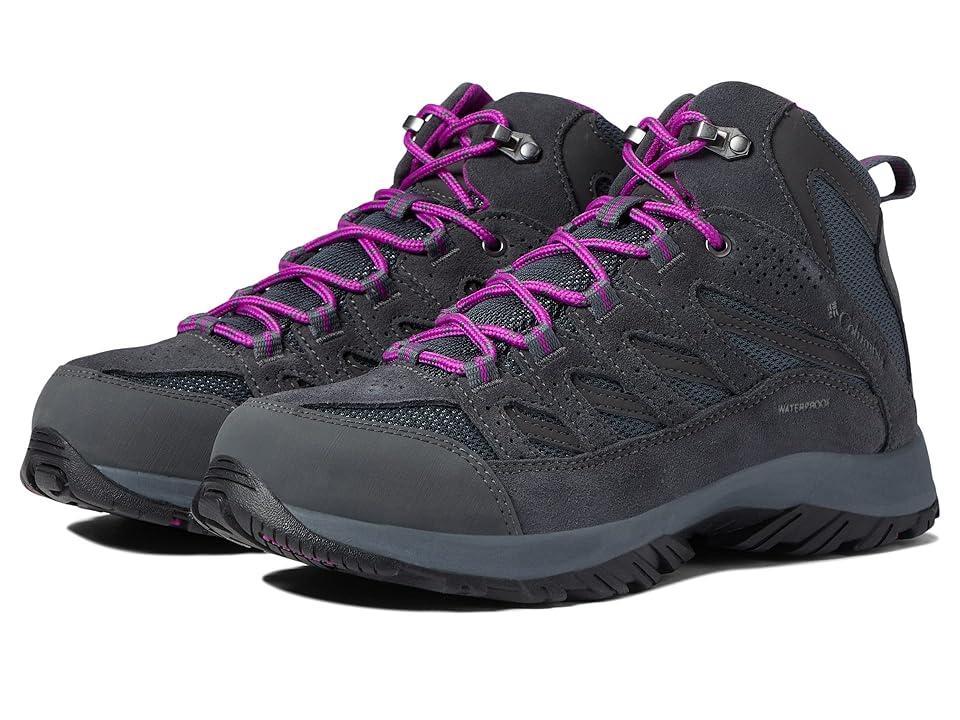 Columbia Crestwood Mid Waterproof (Graphite/Bright Plum) Women's Boots Product Image
