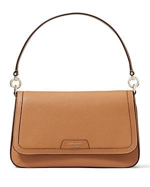 kate spade new york Hudson Pebbled Leather Flap Shoulder Bag Product Image