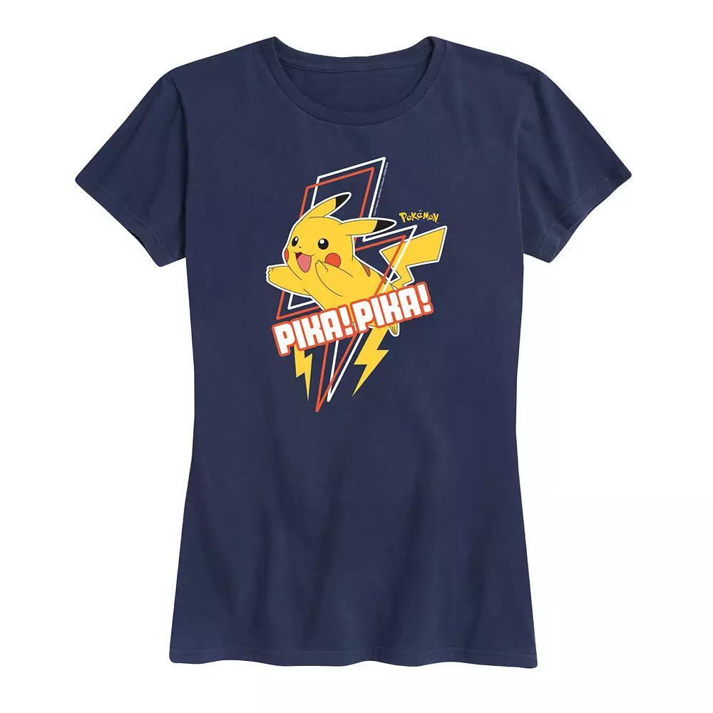 Plus Pokemon Pika Pika Graphic Tee, Women's, Size: 3XL, Black Product Image