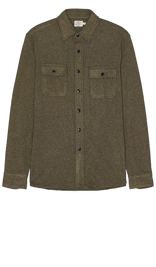 Faherty Legend Sweater Shirt olive melange twill S Product Image