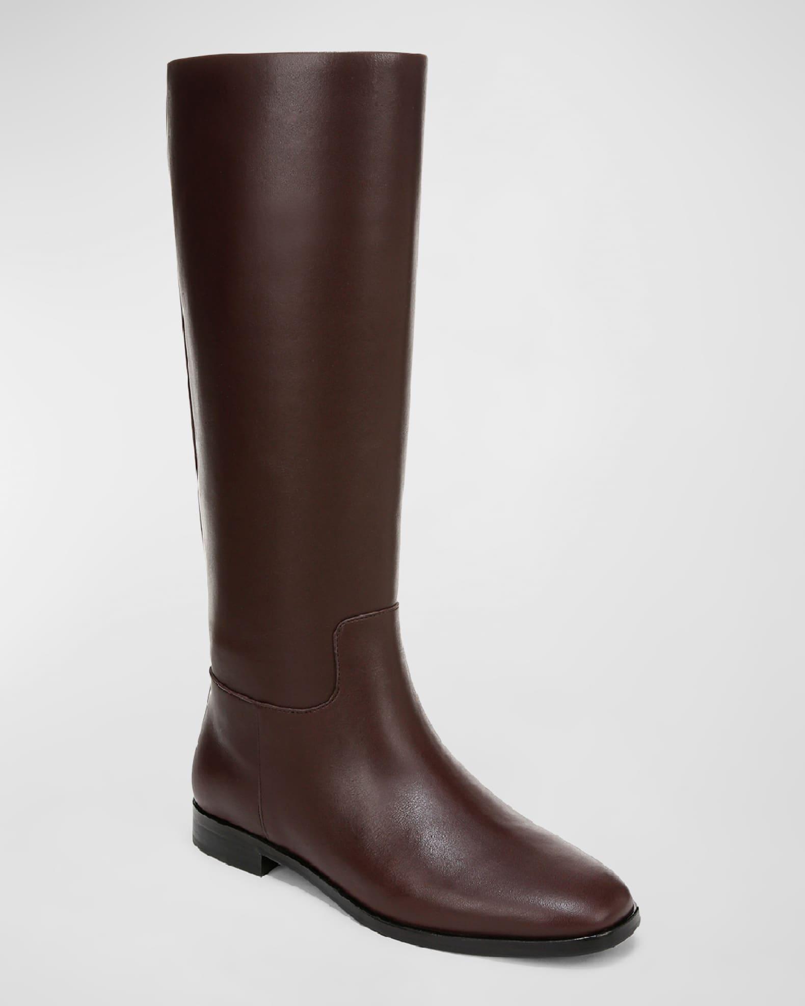 Knee-High Calf Leather Boots Wide Calf Product Image