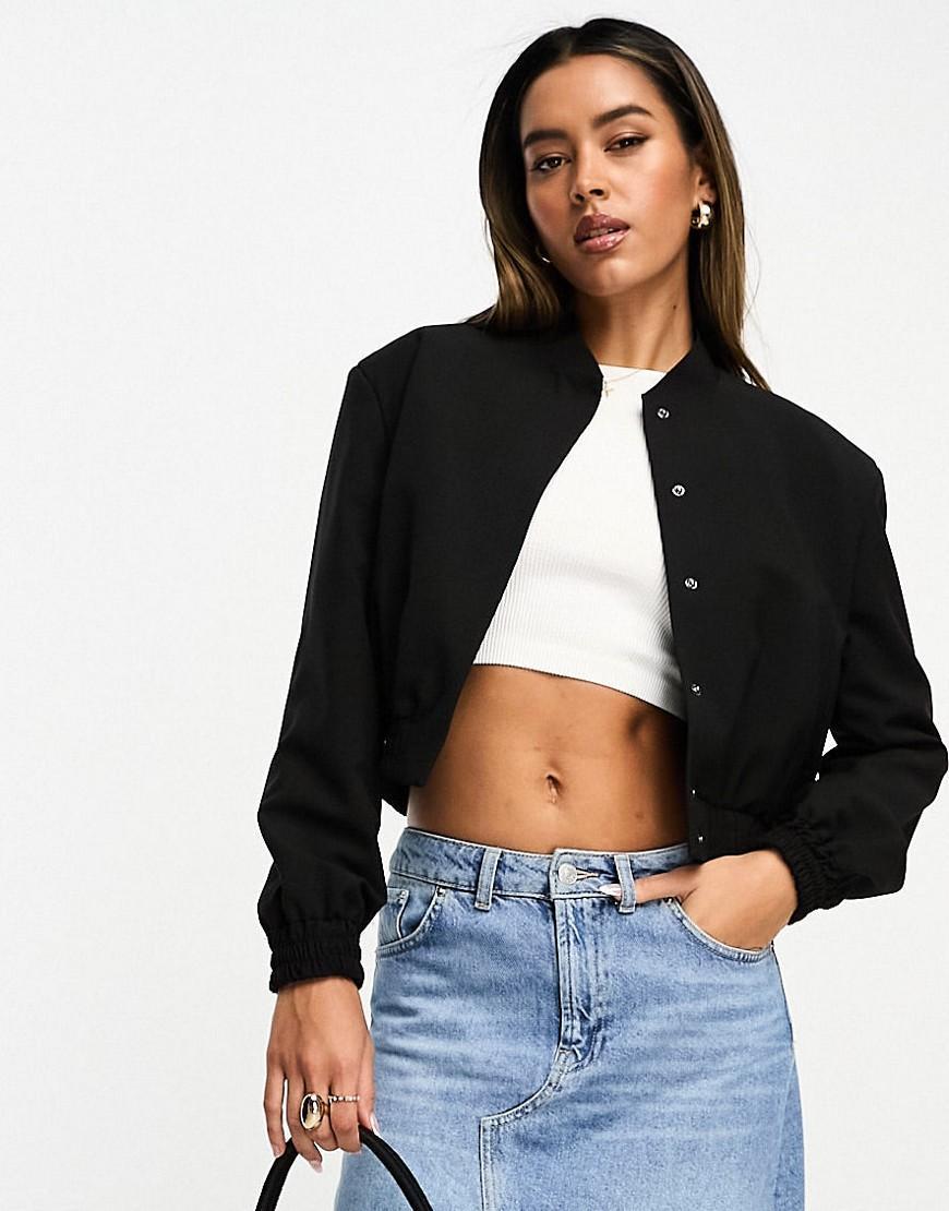 ASOS DESIGN tailored bomber jacket with strong shoulder Product Image