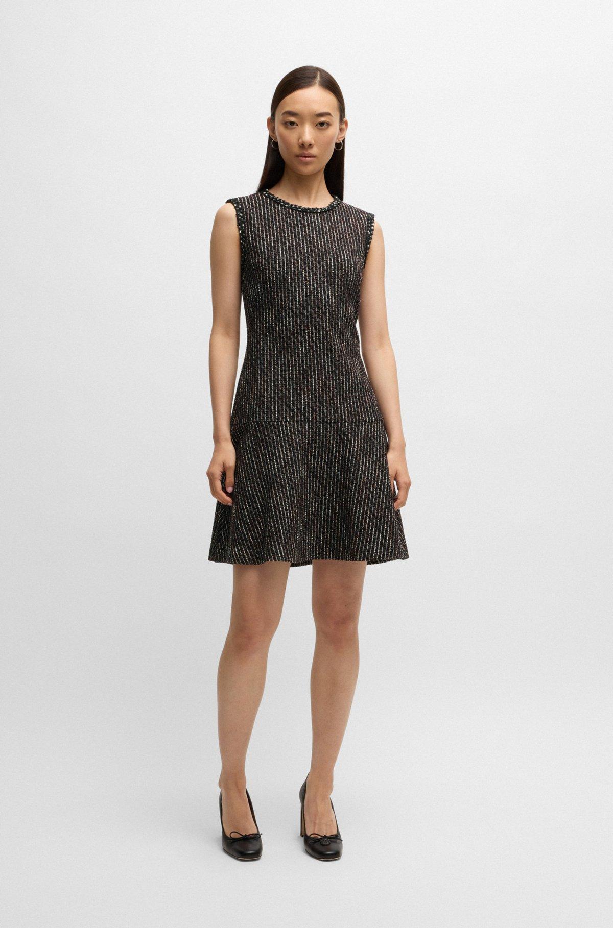 Tape-trim dress in jersey bouclé Product Image