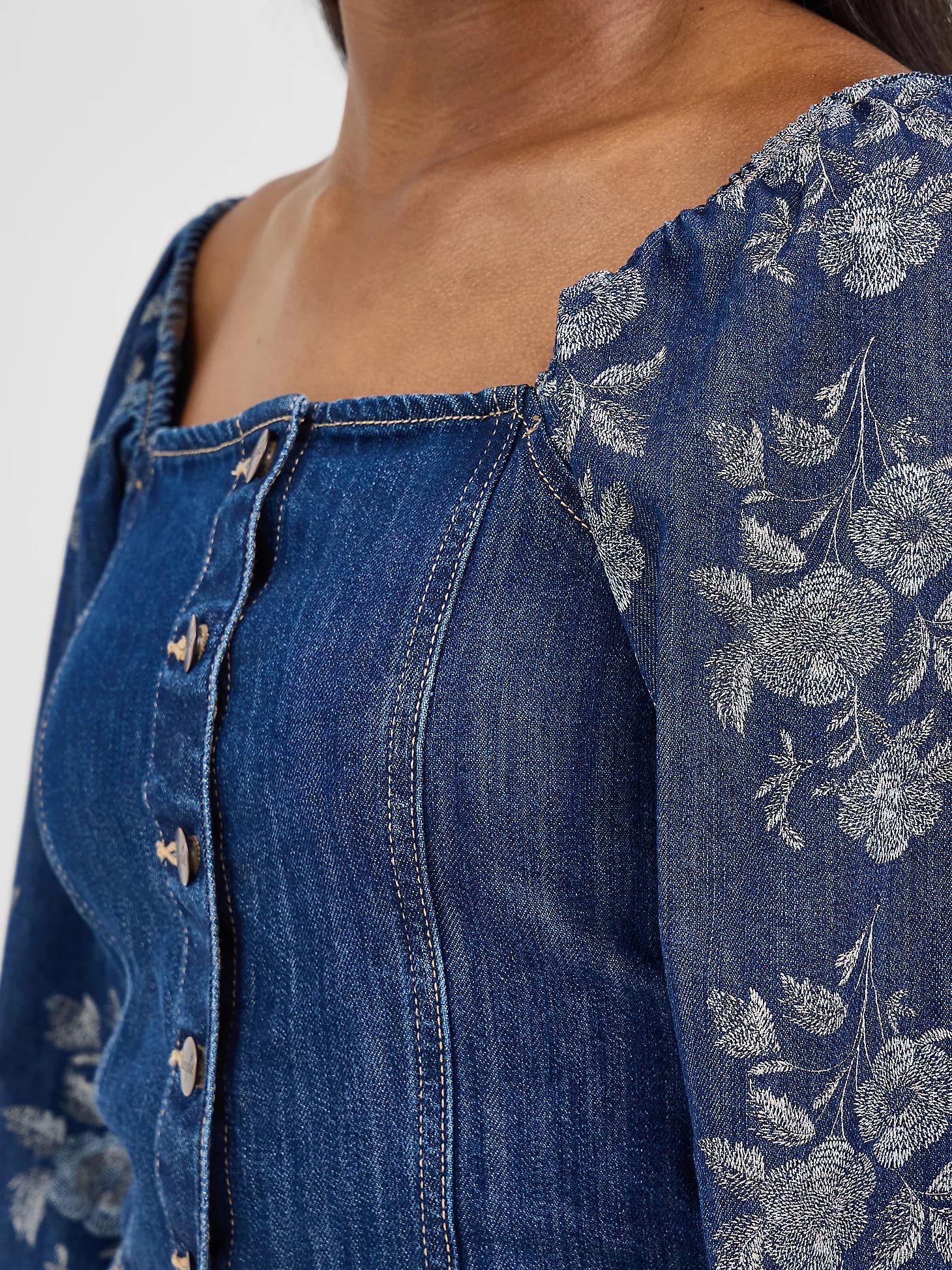 Women's Wrangler Denim Cropped Blouse | Women's TOPS | Wrangler® Product Image