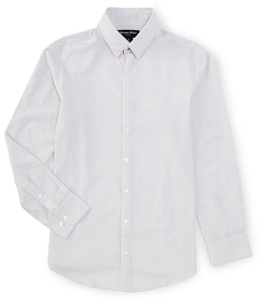 Mizzen+Main Leeward Performance Stretch Geo Print Long Sleeve Woven Shirt Product Image