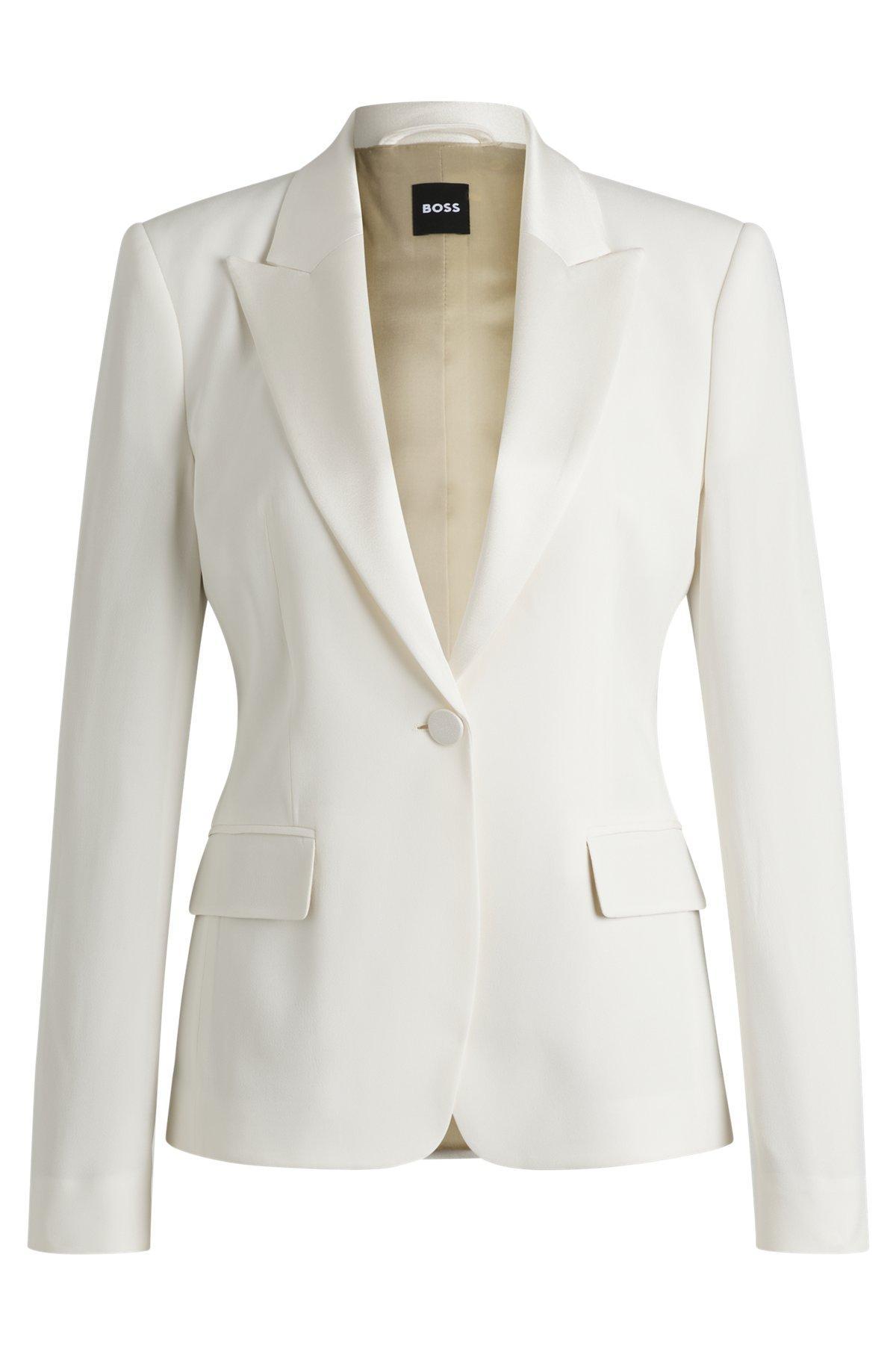 Slim-fit tuxedo jacket with single button Product Image