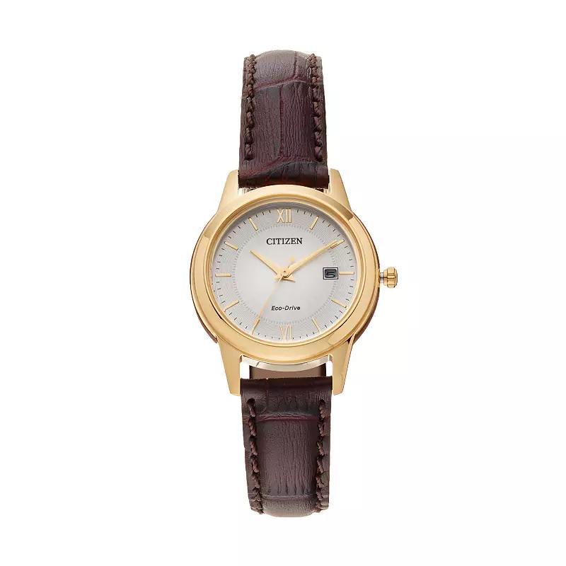 Citizen Eco-Drive Womens Leather Watch - FE1082-05A, Brown Product Image