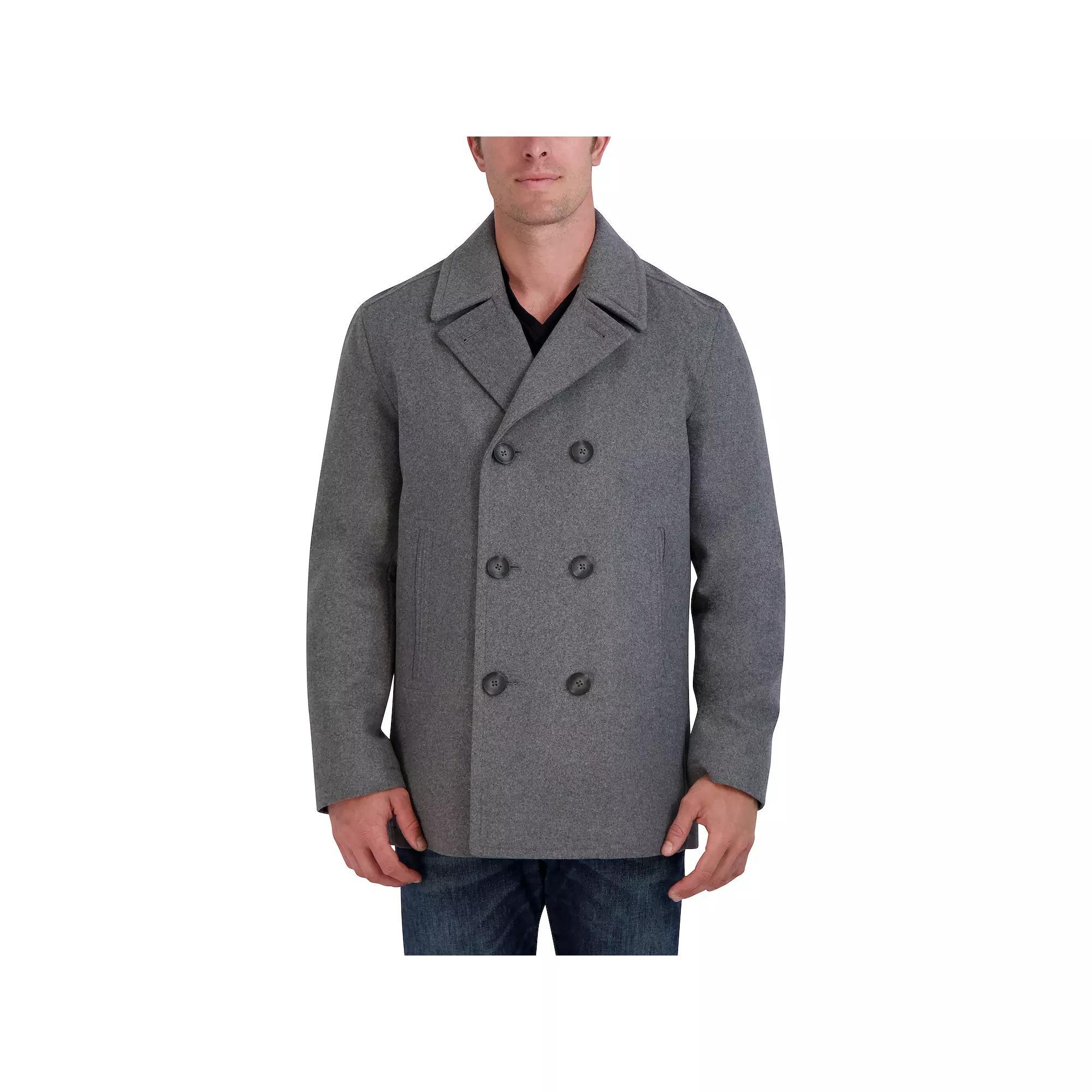 Men's Nautica Wool Peacoat, Size: XL, Ltgray Product Image
