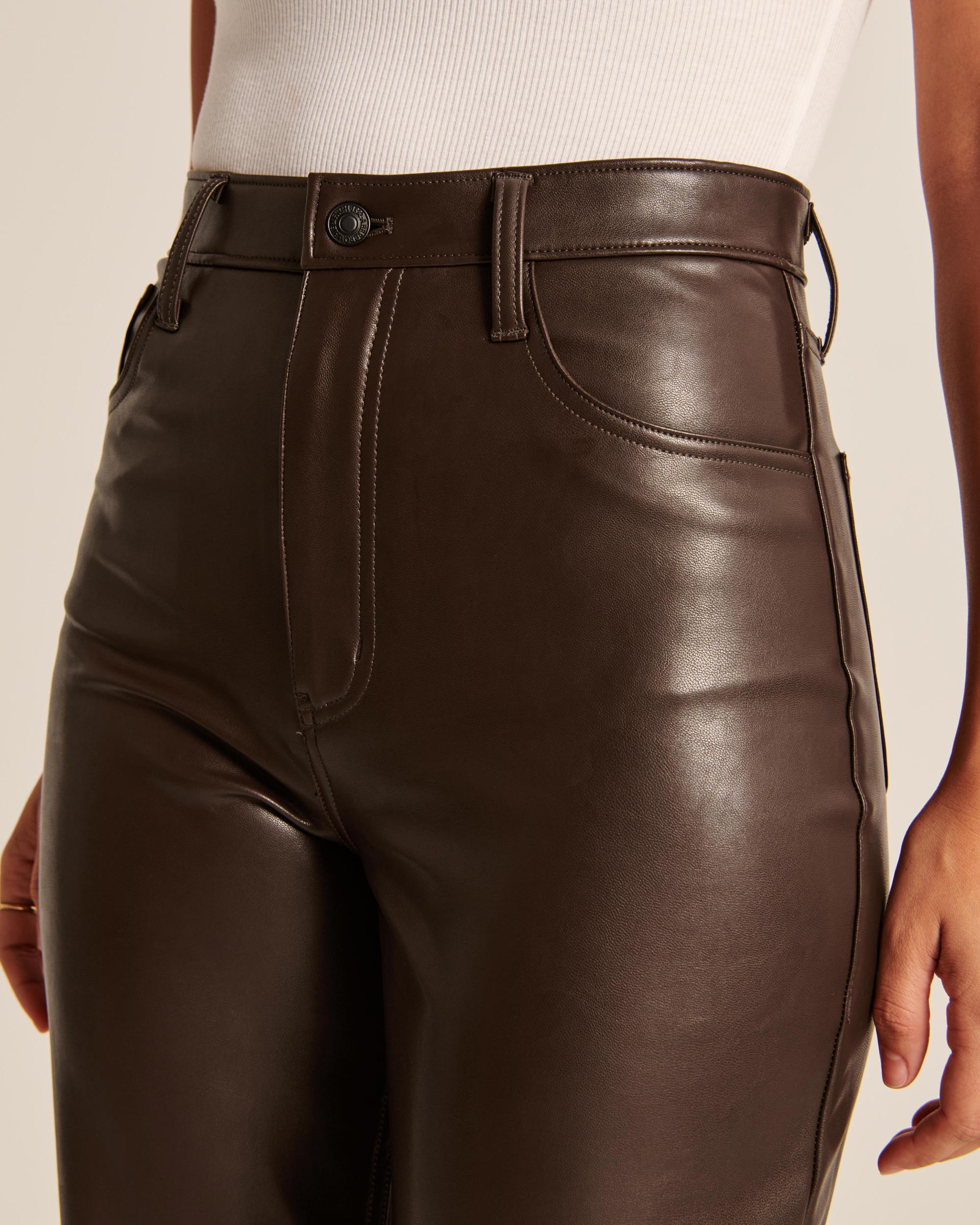 Curve Love Vegan Leather 90s Straight Pant Product Image