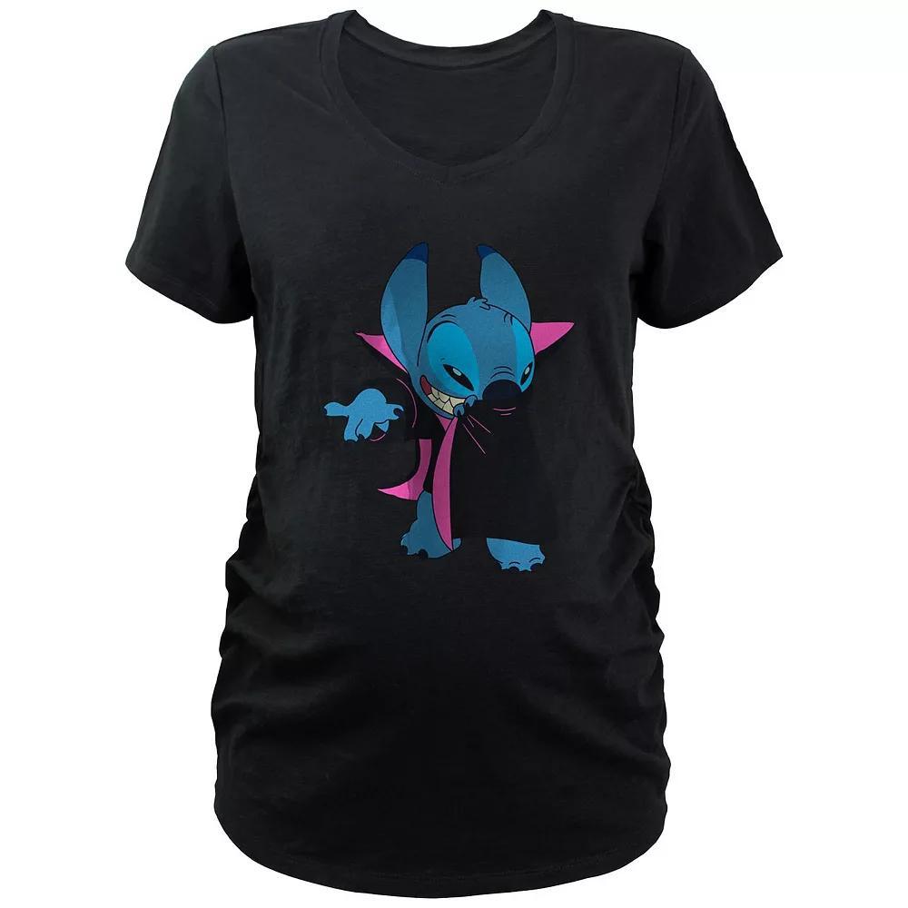 Disney's Lilo & Stitch Vampire Costume Maternity Graphic Tee, Women's, Size: XXL-MAT, Black Product Image