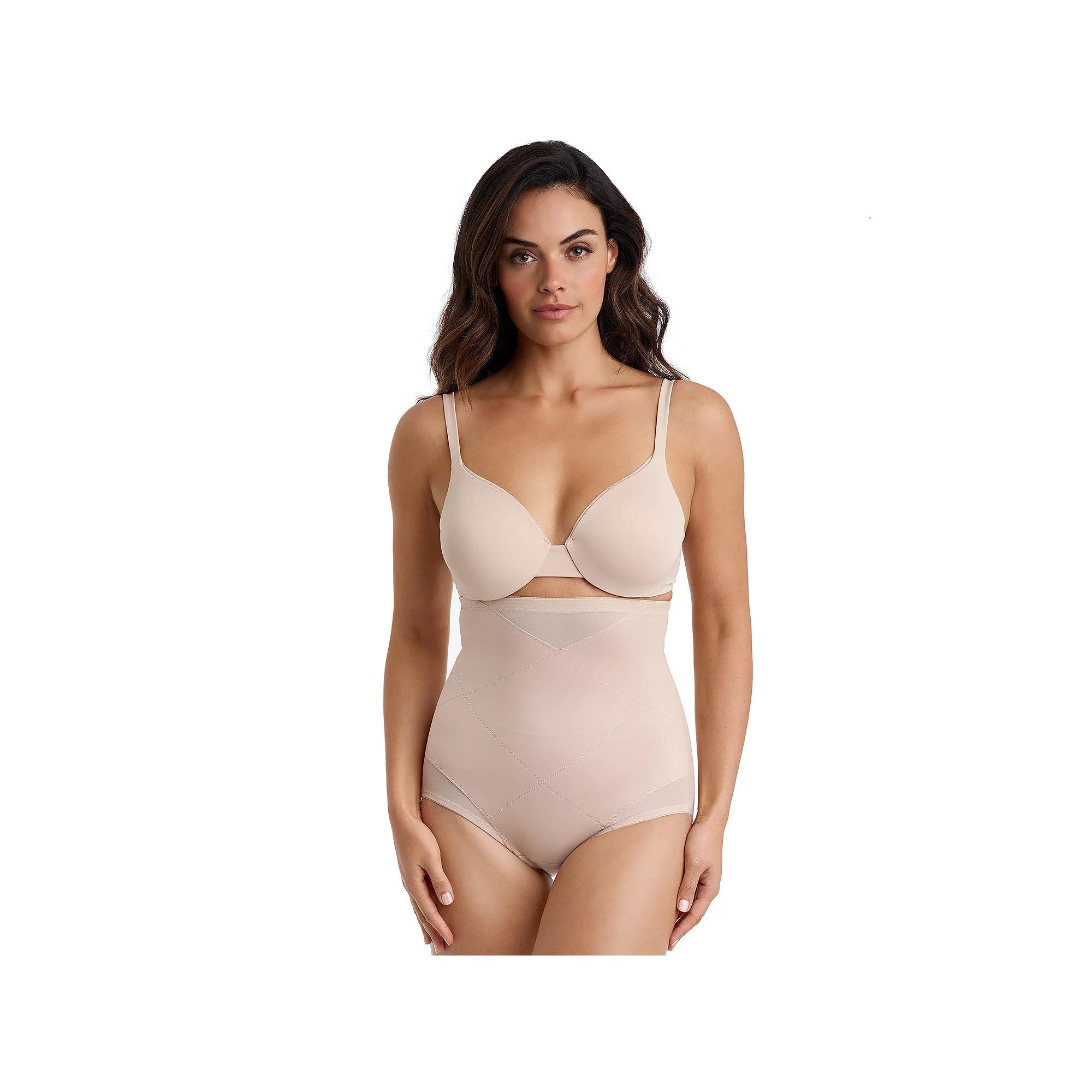 Naomi & Nicole® Extra-Firm Control Shapewear Women's Inside Magic® Tummy Tuck High Waist Brief 7605, Size: XXXL, Warm Beige Product Image