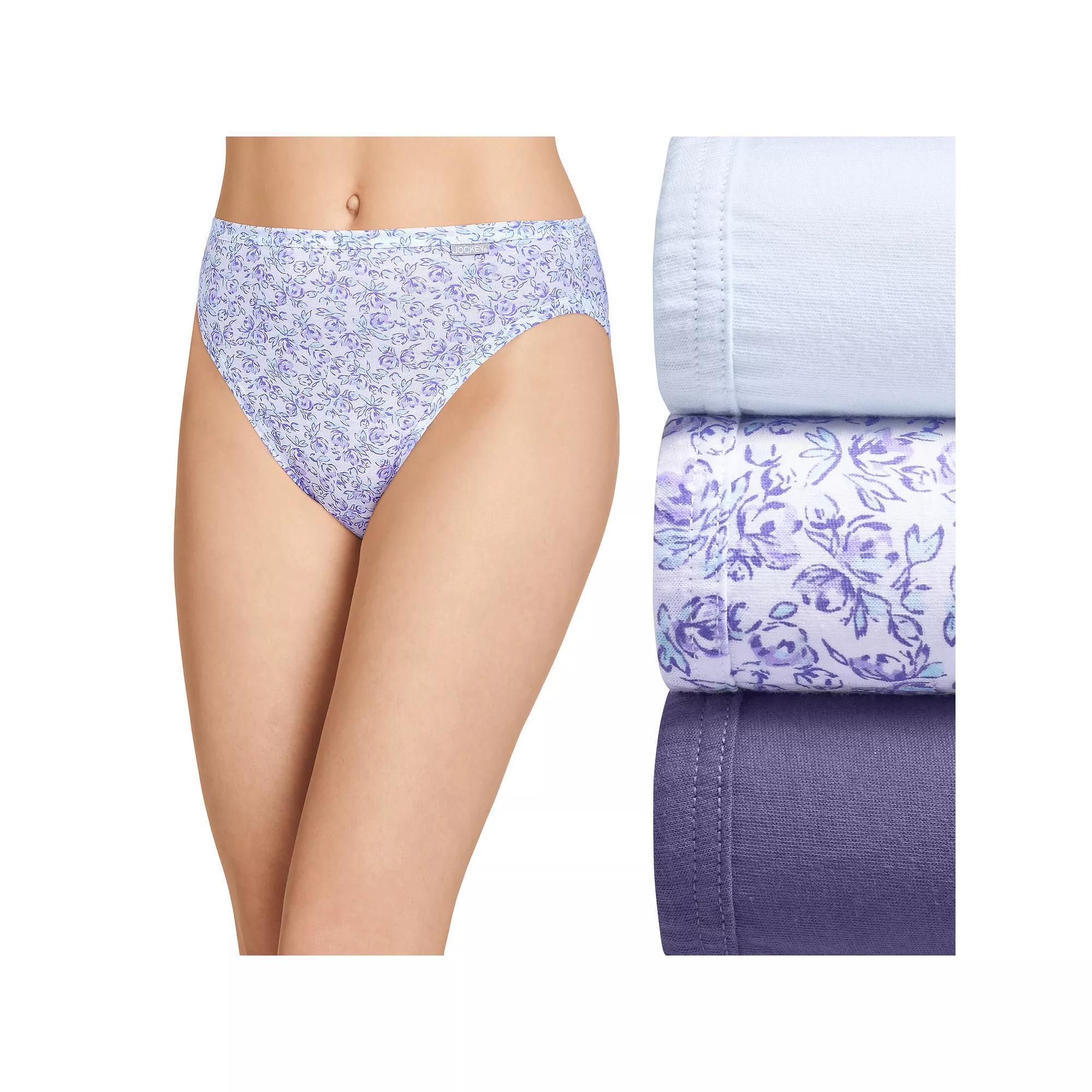 Women's Jockey® Elance 3-pk. French Cut Panty Set 1487, Size: 6, Boquet Blossom Product Image