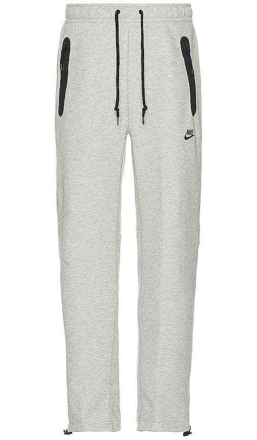 Nike Mens Tech Fleece Open Hem Pants - Dark Grey Heather/Black Product Image