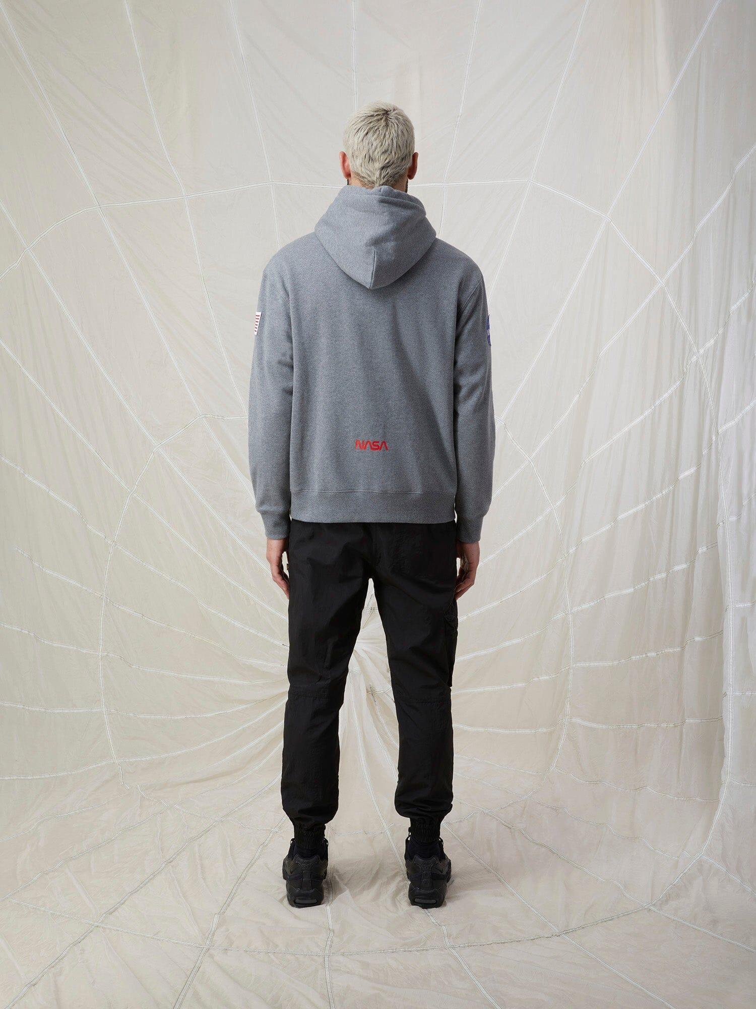 NASA WORM LOGO HOODIE (CHARCOAL) Male Product Image