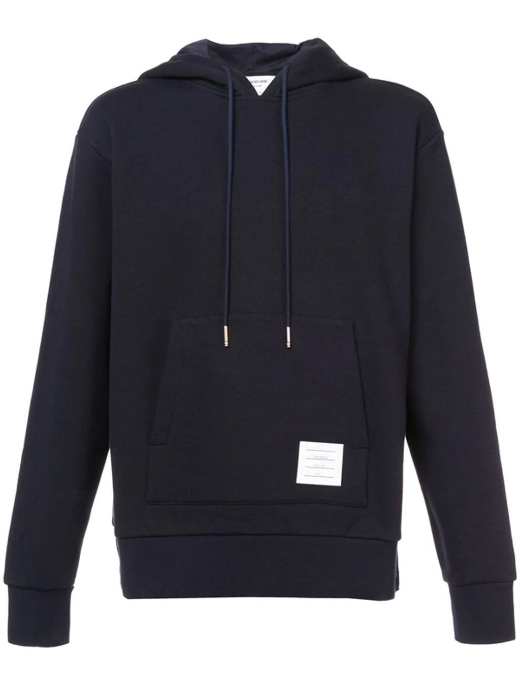 THOM BROWNE Rwb Stripe Merino Wool Sweater In Navy Product Image