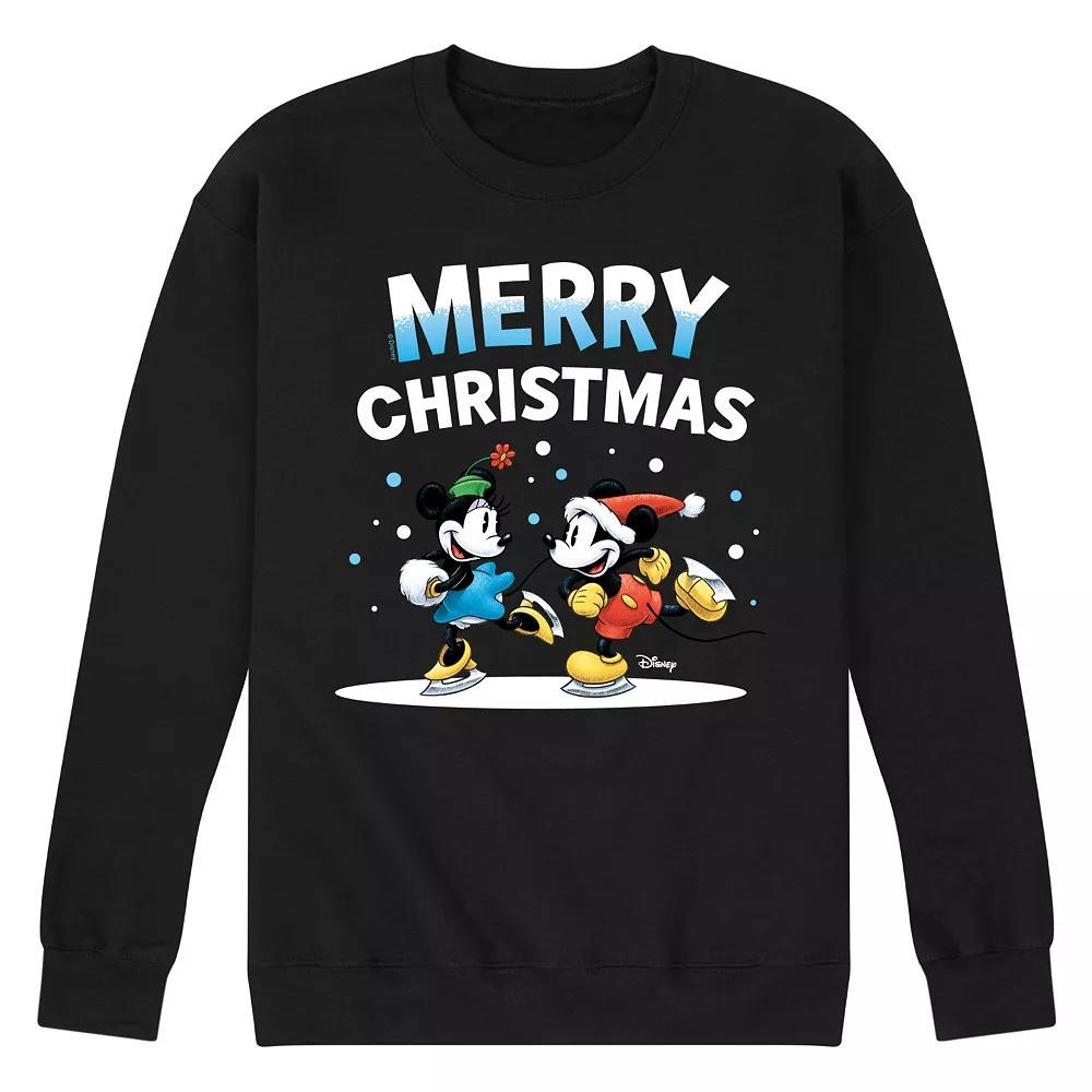 Disney's Men's Merry Christmas Fleece, Size: Large, Black Product Image