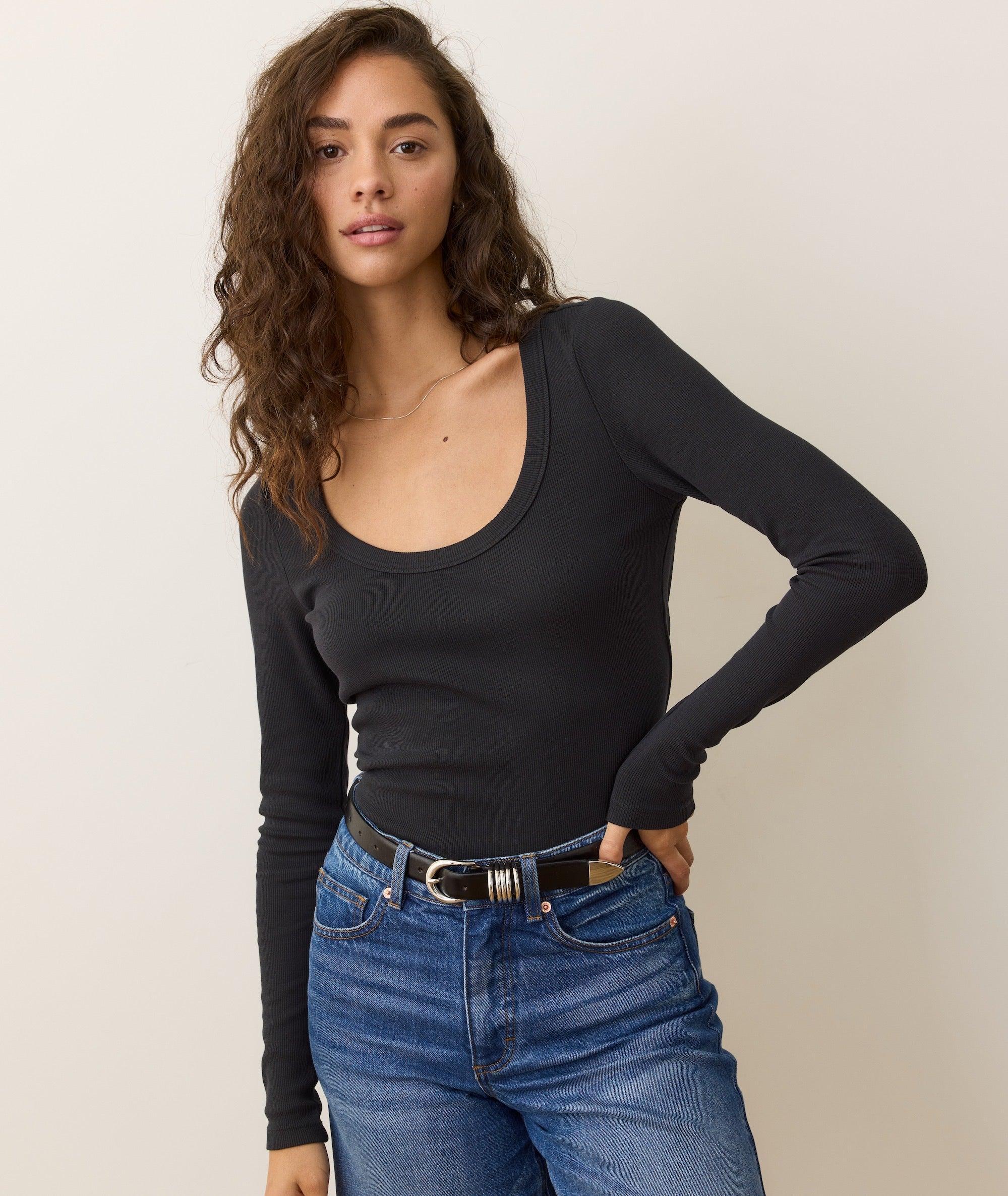 Lexi Rib Sun-In Longsleeve Scoop Tee Product Image