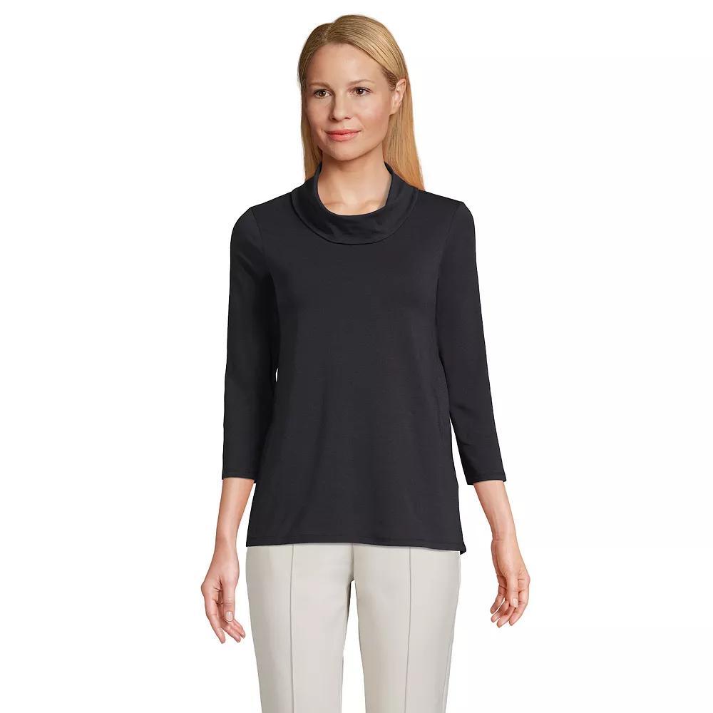 Women's Lands' End Lightweight Jersey Cowl Neck Top, Size: Large, Purple Cloud Product Image
