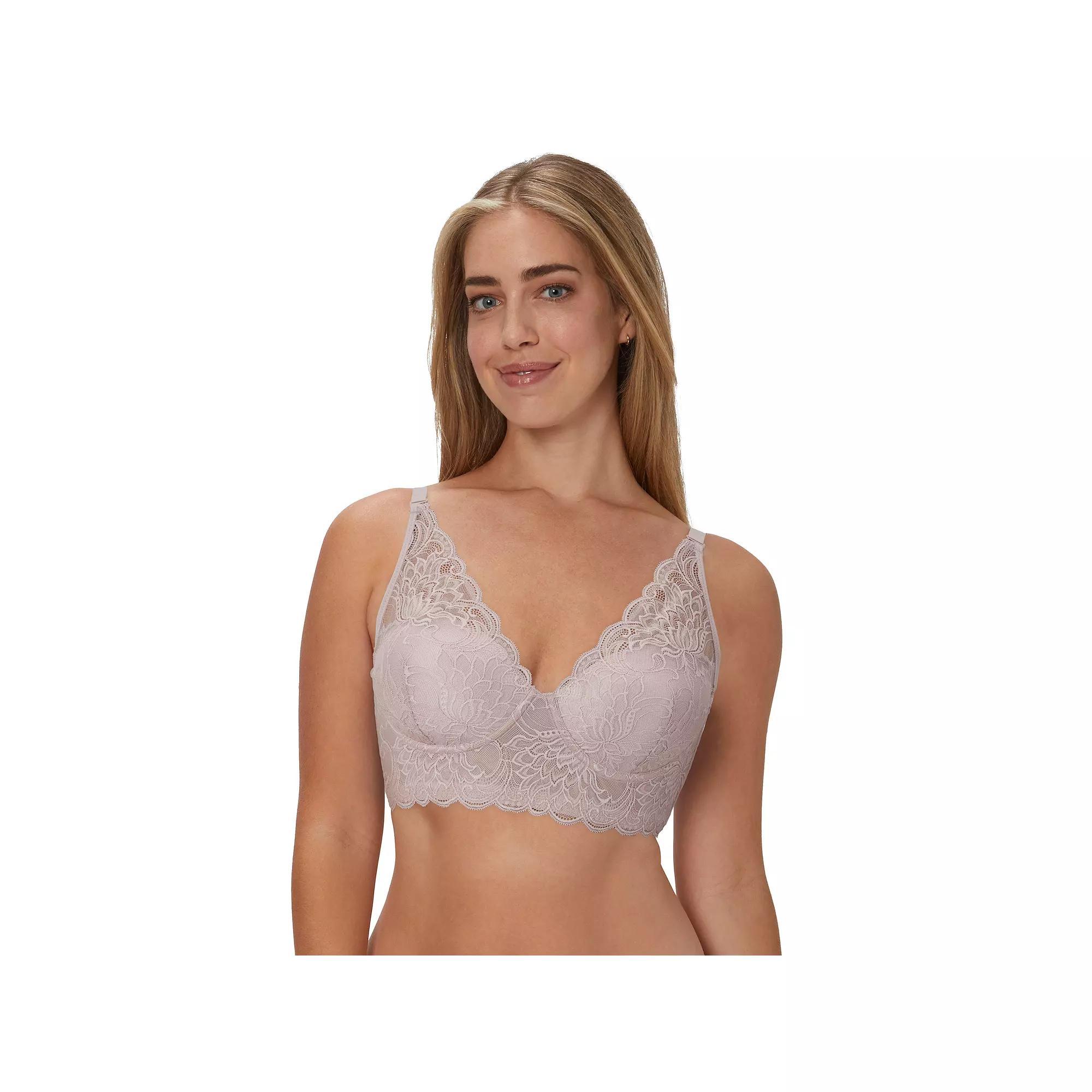 Maidenform® Lightly Lined Convertible Lace Bralette DM1188, Women's, Size: 34 B, Evening Blush Bloom Product Image