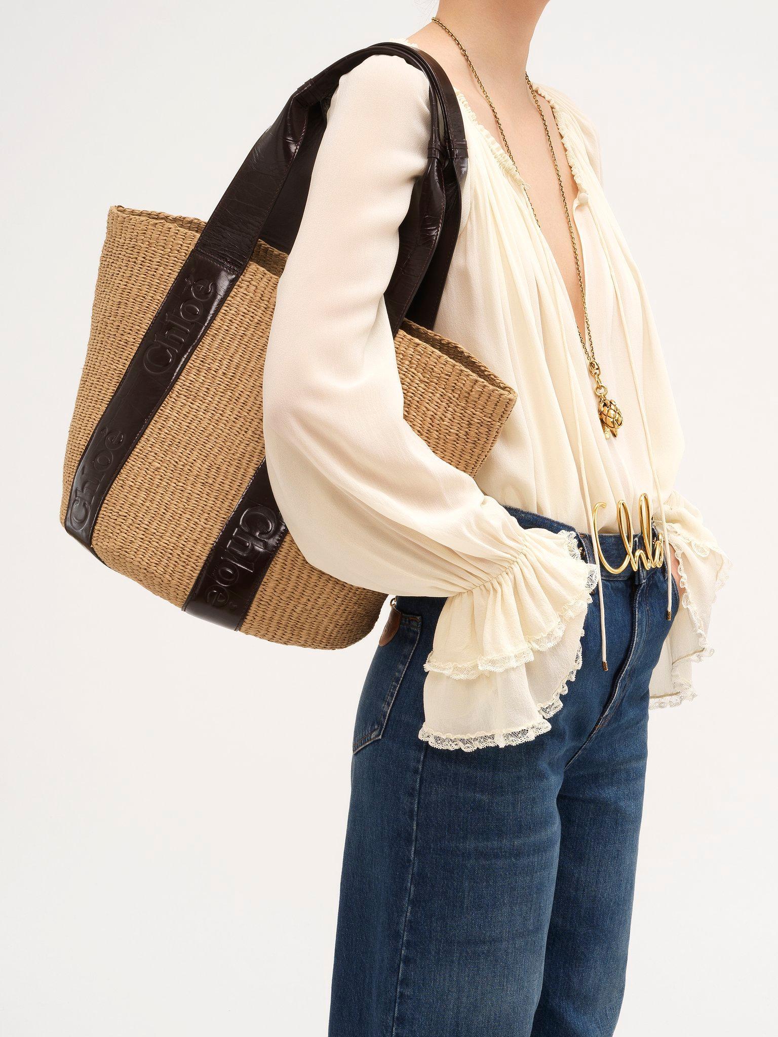 Large Woody tote bag in fair-trade natural fibers Product Image