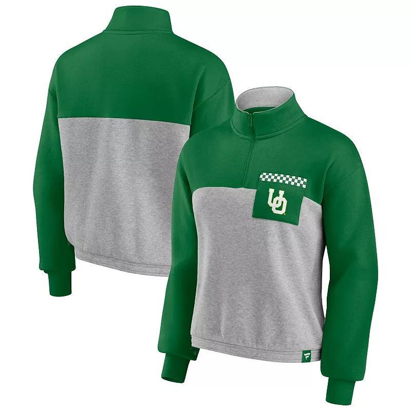 Women's Fanatics Branded Maroon/Heathered Gray Minnesota Golden Gophers Sideline to Sideline Colorblock Quarter-Zip Jacket, Size: Small Product Image