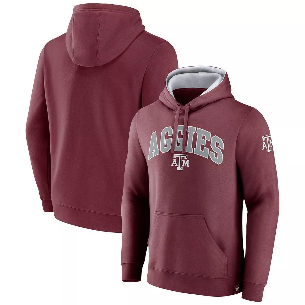 Men's Fanatics Branded Maroon Texas A&M Aggies Arch & Logo Tackle Twill Pullover Hoodie, Size: XL, Red Product Image