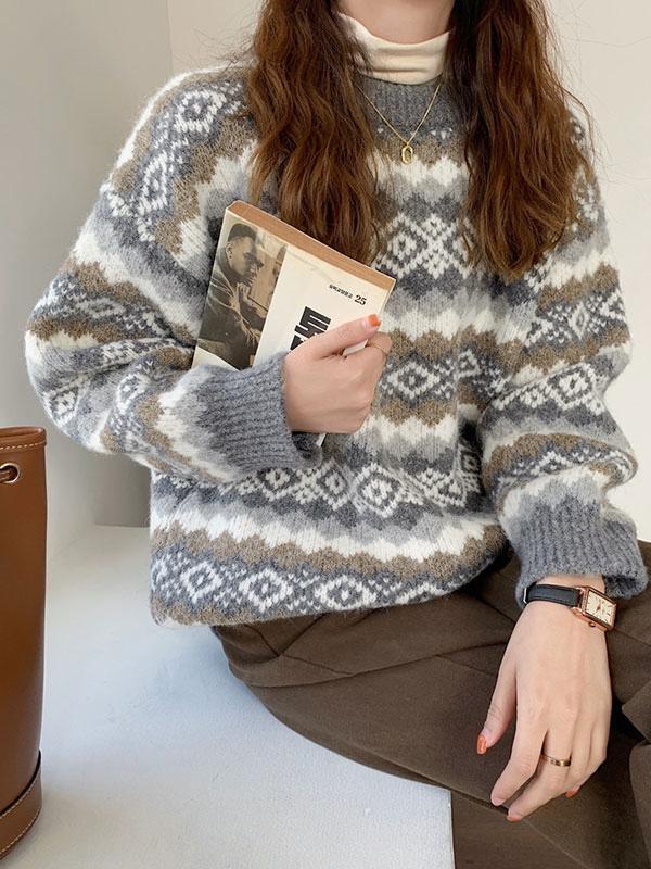 Christmas Jacquard Knit Sweater Product Image
