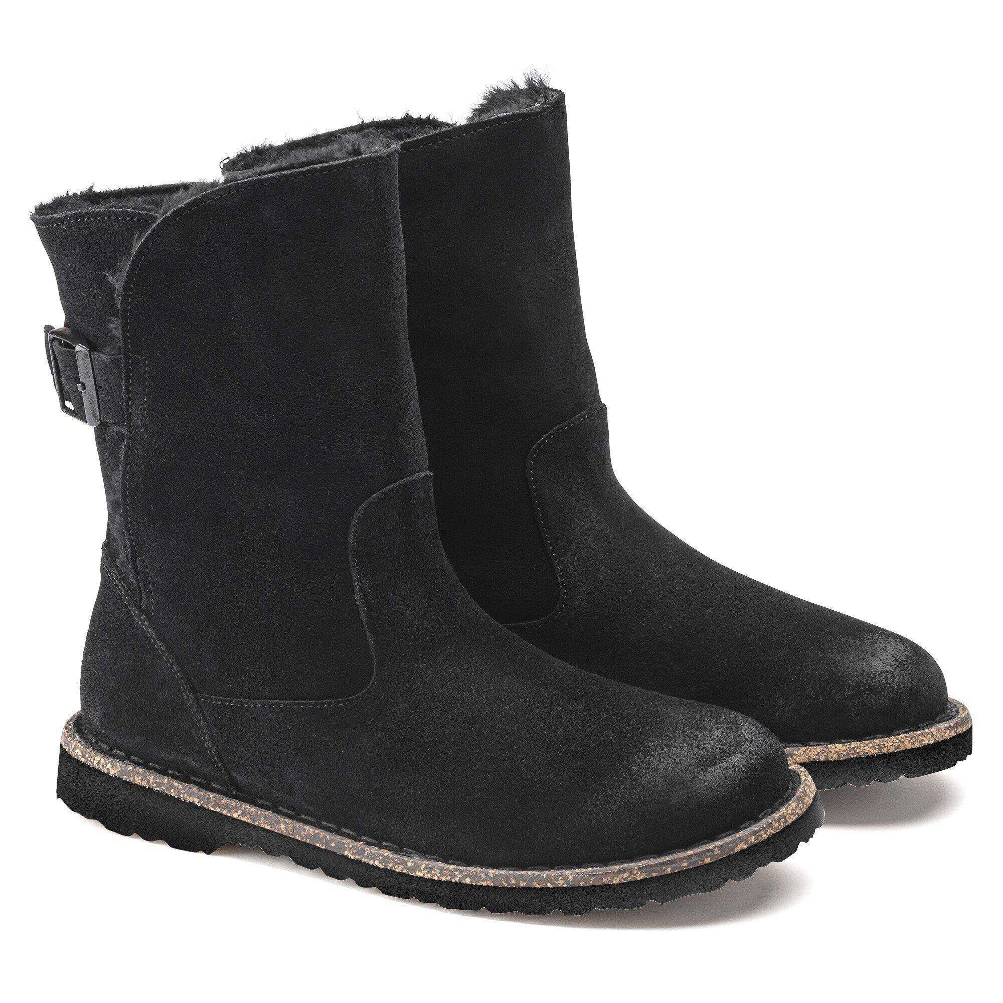 Uppsala Shearling Suede Leather Black Product Image