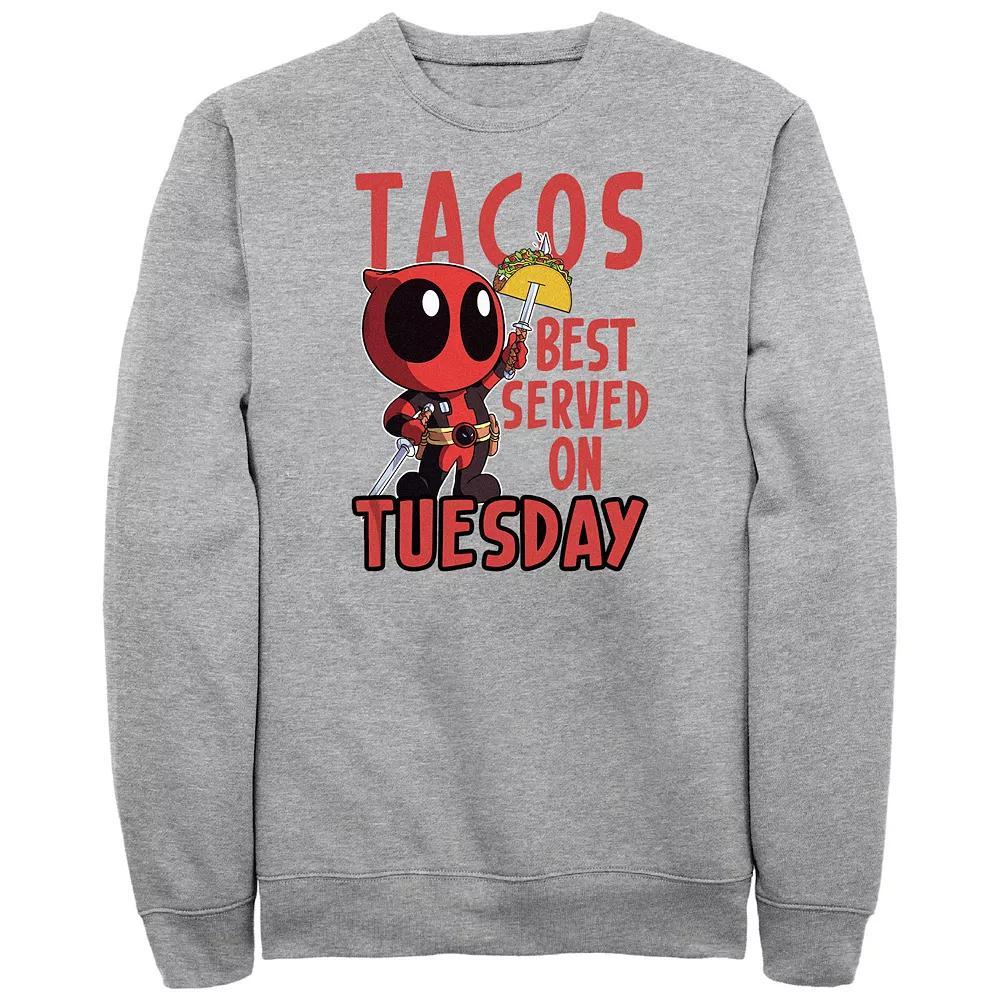 Big & Tall Marvel Deadpool Tacos Best Served On Tuesday Graphic Fleece, Men's, Size: 4XB, Black Product Image