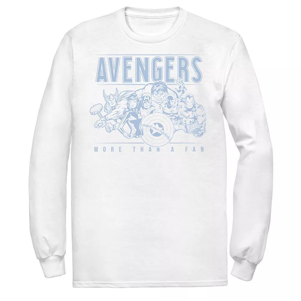 Men's Marvel Avengers "More Than A Fan" Graphic Tee, Size: Small, White Product Image
