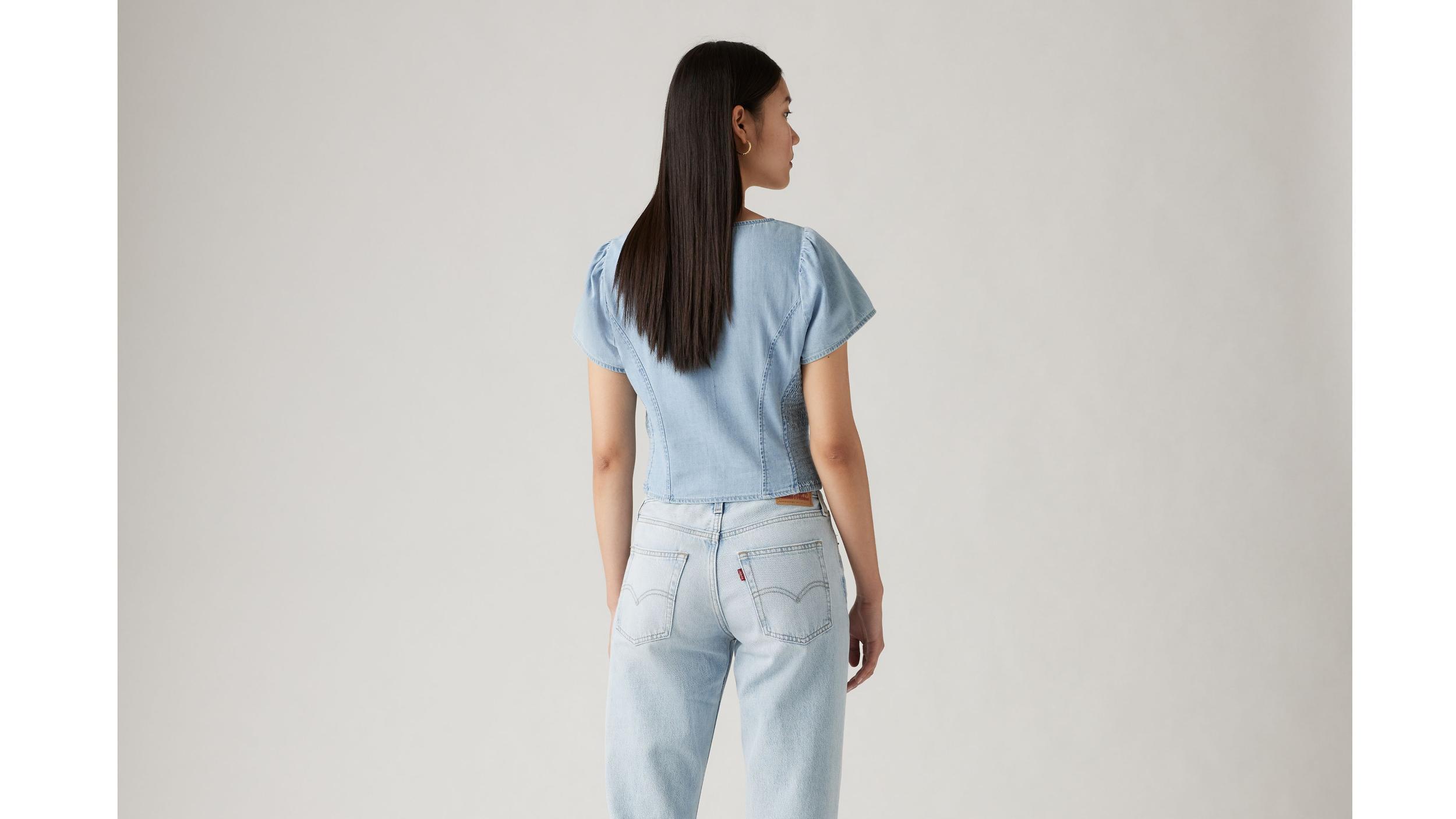 Ophelia Short Sleeve Denim Corset Product Image