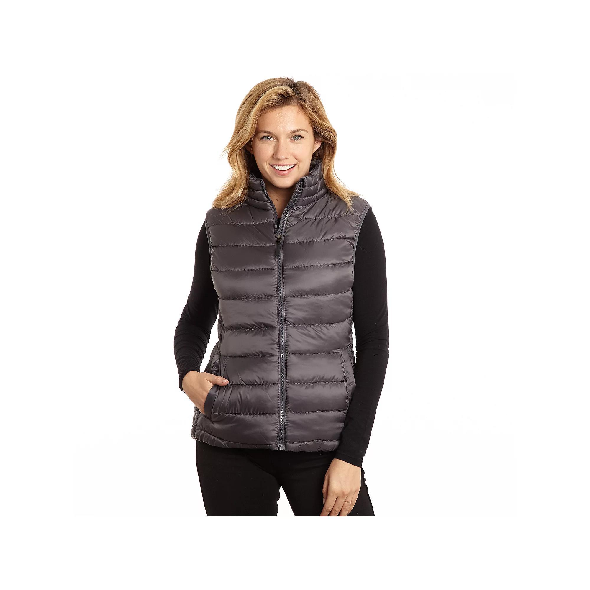 Womens Excelled Excelled Women's Plus Polyester Puffer Vest, Size: 3XL, Red Product Image