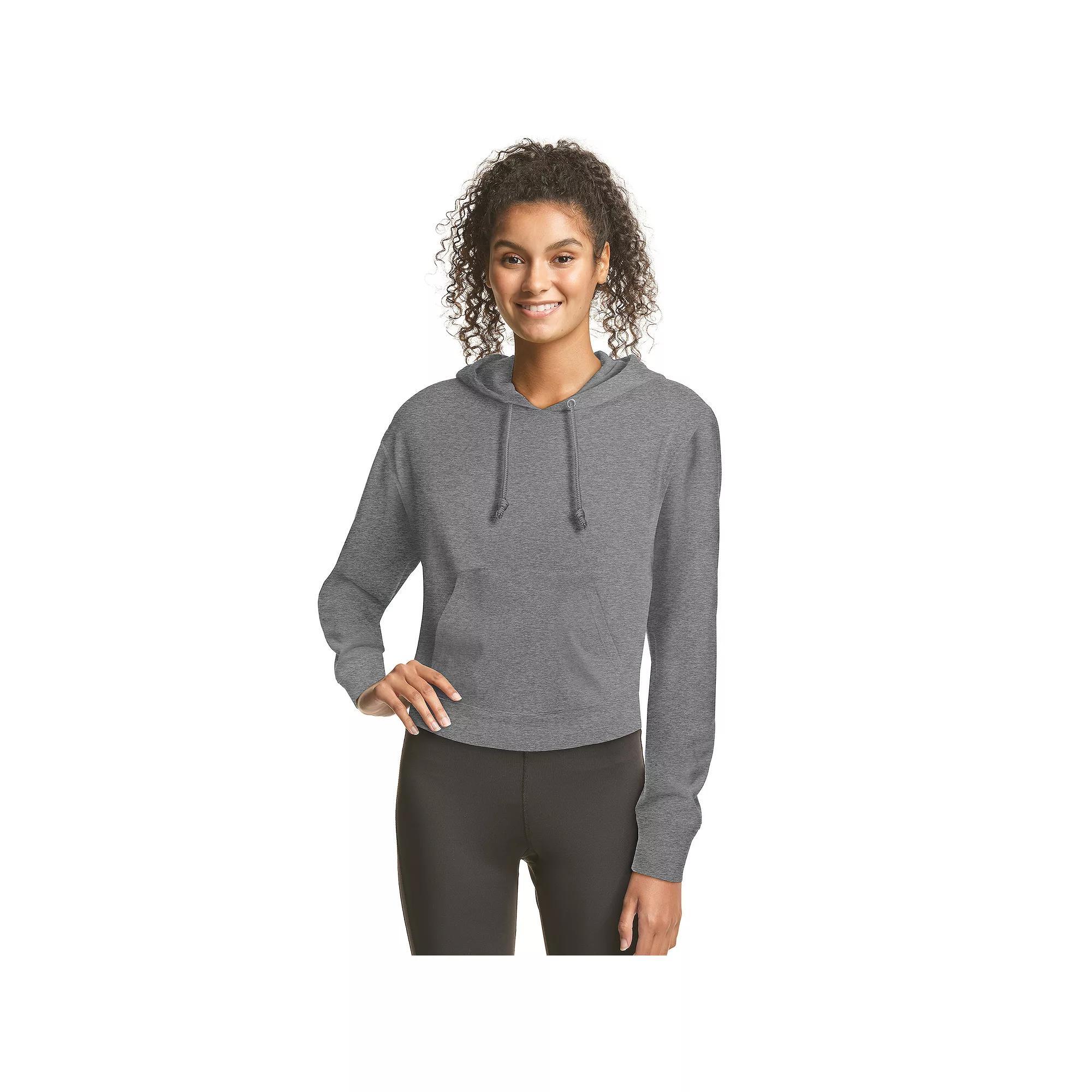 Womens Hanes Cropped Fleece Hoodie Product Image