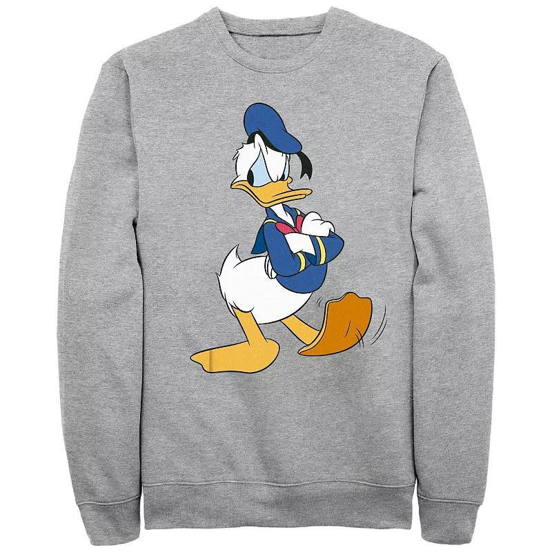 Disney's Donald Duck Men's Angry Tapping Foot Fleece Sweatshirt, Size: Large, Athletic Grey Product Image
