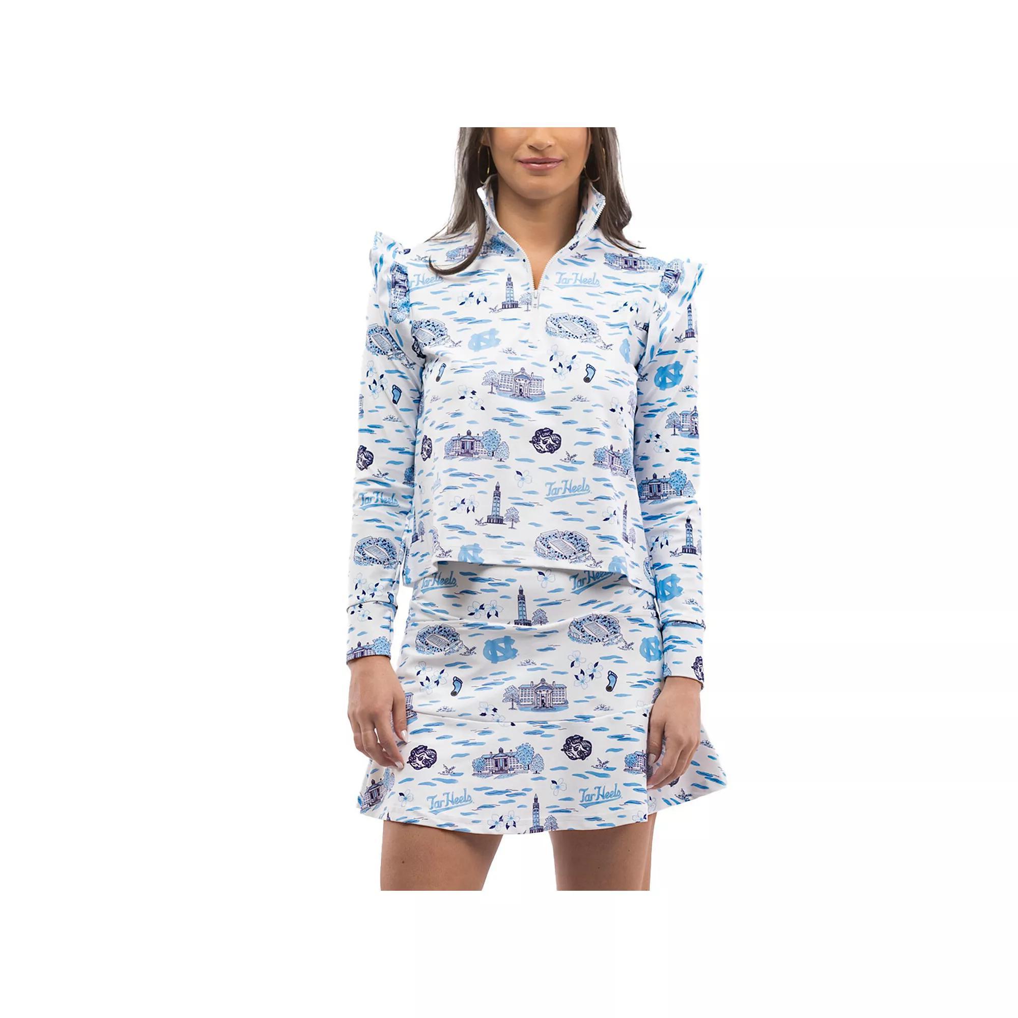 Womens Smith & Quinn Carolina Blue/White North Carolina Tar Heels Tailgate Molly Skort Product Image