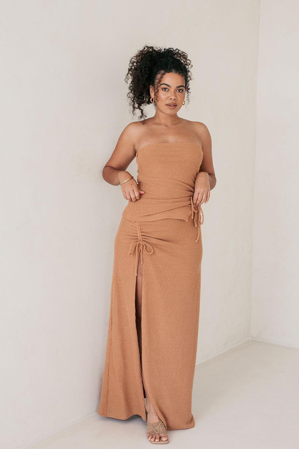 Jenna Skirt - Brown Product Image