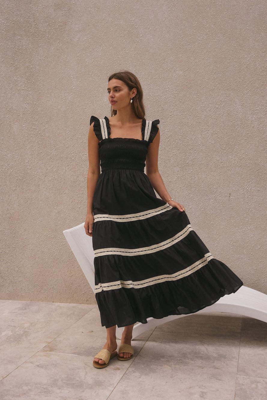 Monica Maxi Dress Black Product Image