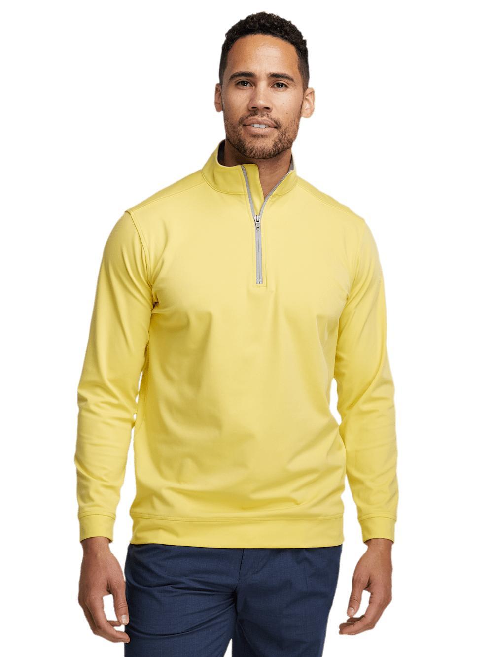 Performance Blend Quarter Zip Mock Neck - Yellow Product Image