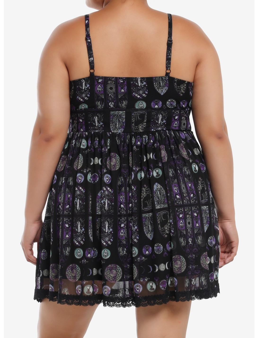Cosmic Aura Stained Glass Mesh Dress Plus Size Product Image