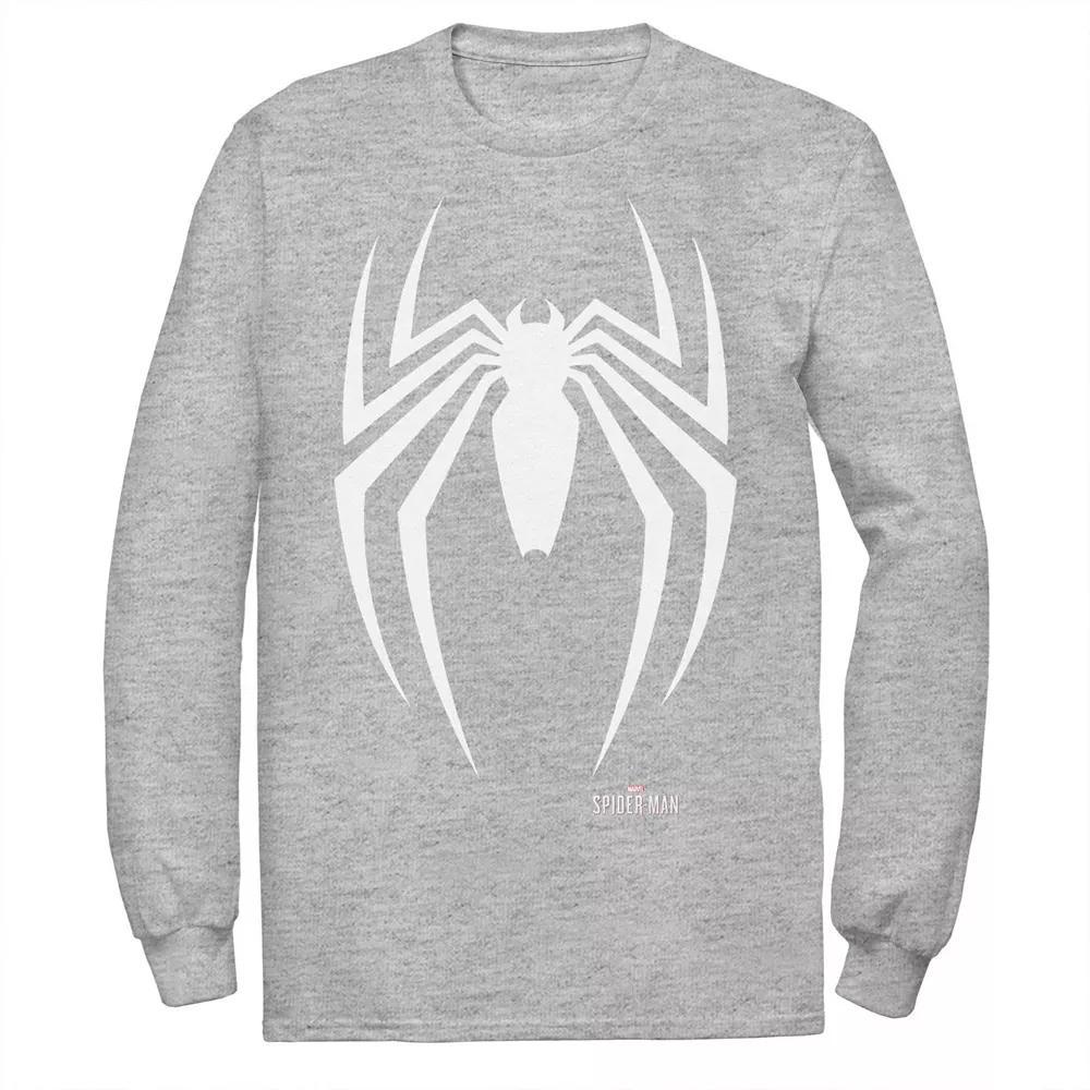 Men's Marvel Spider-Man Gamerverse Logo Tee, Size: Large, Athletic Grey Product Image