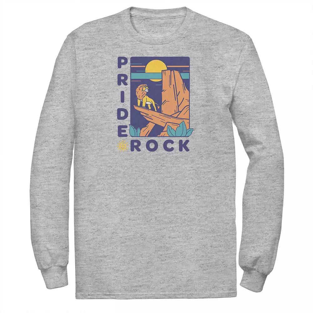 Disney's The Lion King Simba Pride Rock Men's Simple Text Tee, Size: Large, Athletic Grey Product Image